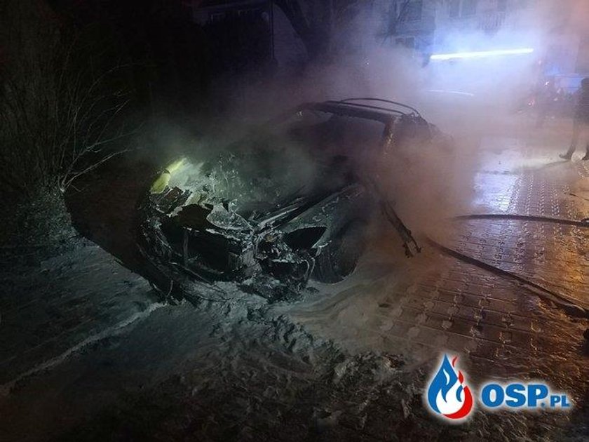 Lublin: luksusowe maserati doszczętnie spłonęło na parkingu