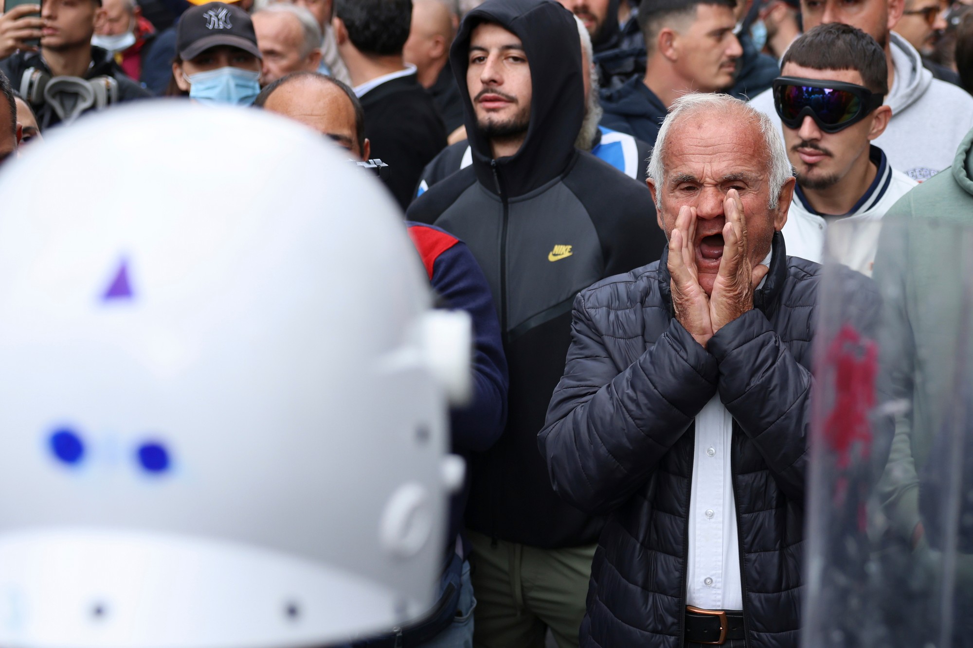Protivládne protesty v Albánsku.