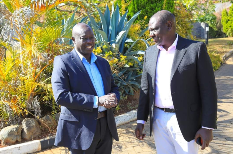President-elect William Ruto with his deputy Rigathi Gachagua in a photo captured on August 21, 2022