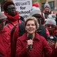 Presidential Candidate Elizabeth Warren Visits Chicago Teachers On Strike