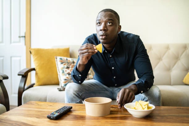 Man watching TV
