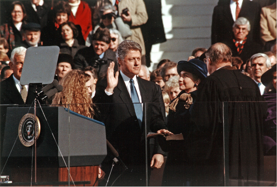 Zaprzysiężenie Billa Clintona w 1993 r.