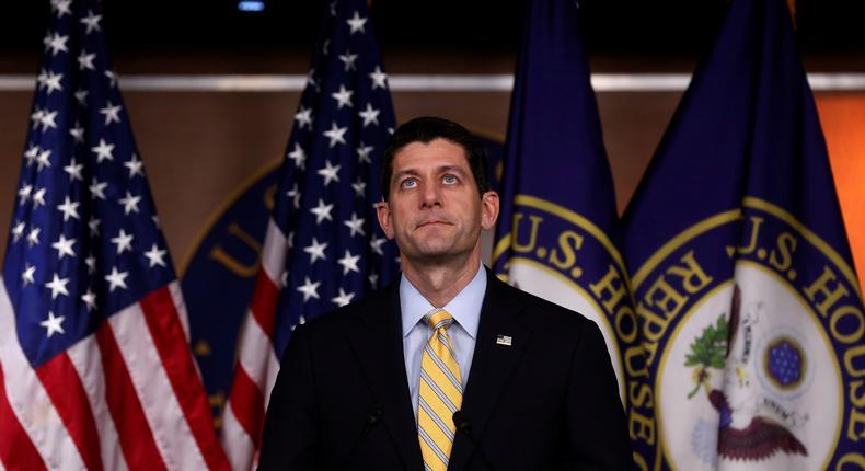 House Speaker Paul Ryan, the Wisconsin Republican, focused on the projected premium decreases, while Senate Minority Leader Chuck Schumer, the New York Democrat, focused on the increase in the number of uninsured people.