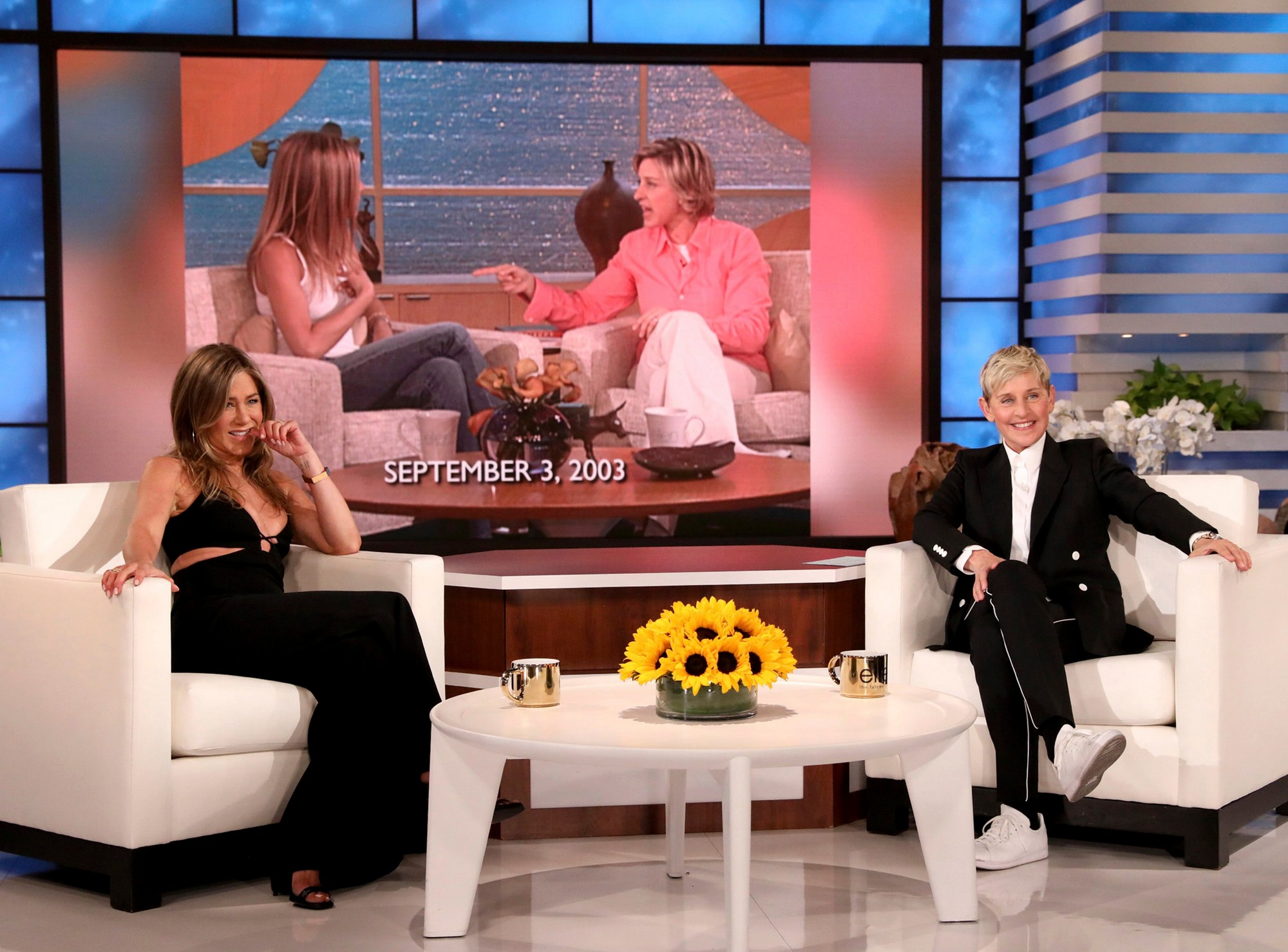 Jennifer Aniston v šou Ellen DeGeneres.