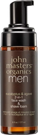 John Masters Organics, pianka do mycia twarzy i do golenia 2w1 dla mężczyzn