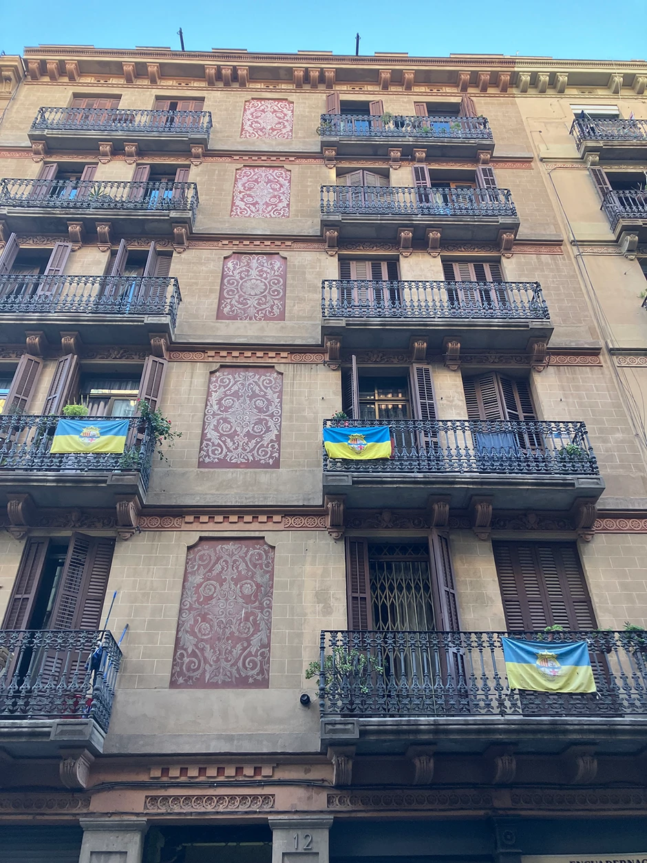 Kvart Barseloneta i zastave Barselonete