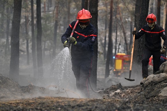 Dva mladića optužena za podmetanje požara u čuvenoj šumi  u Francuskoj, Makron danas u poseti