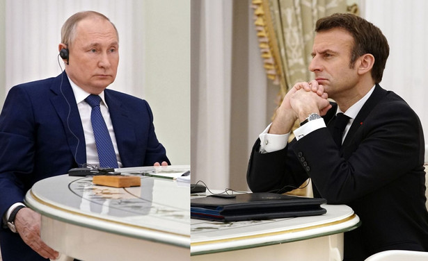 Władimir Putin i Emmanuel Macron