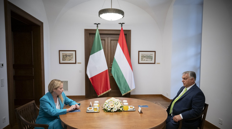Az olasz miniszterelnökkel tárgyalt Orbán Viktor / Fotó: MTI/Miniszterelnöki Sajtóiroda/Benko Vivien Cher