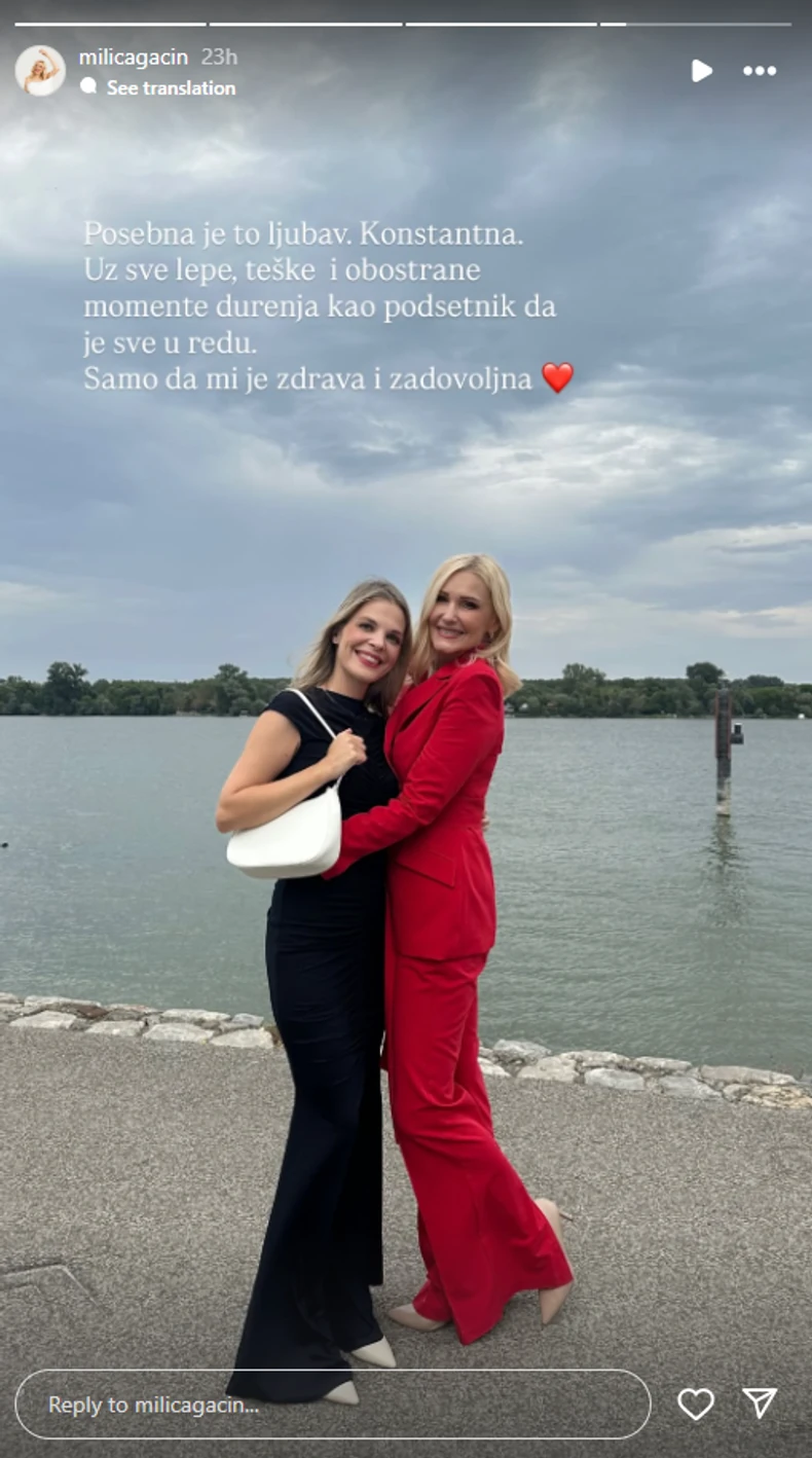 Milica Gacin sa sestrom