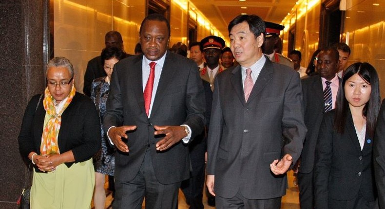 President Uhuru Kenyatta with First Lady Margaret Kenyatta during a past visit to China (twitter)