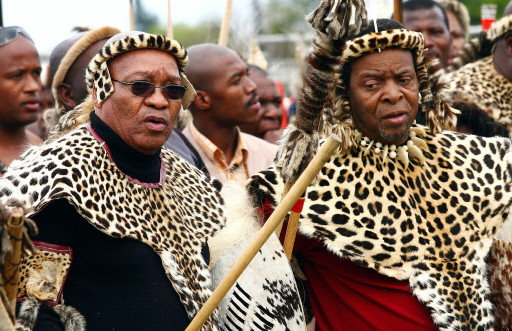 Były prezydent Republiki Południowej Afryki Jacob Zuma i król Zulusów Goodwill Zwelithini