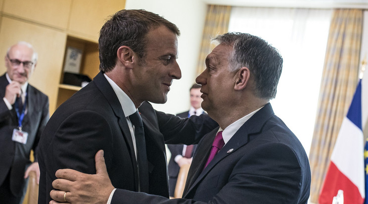 Emmanuel Macron francia államfő dicsérte személyes kapcsolatát Orbán Viktor kormányfővel, de félti a jogállamiságot /Fotó: MTI/ Szecsődi Balázs