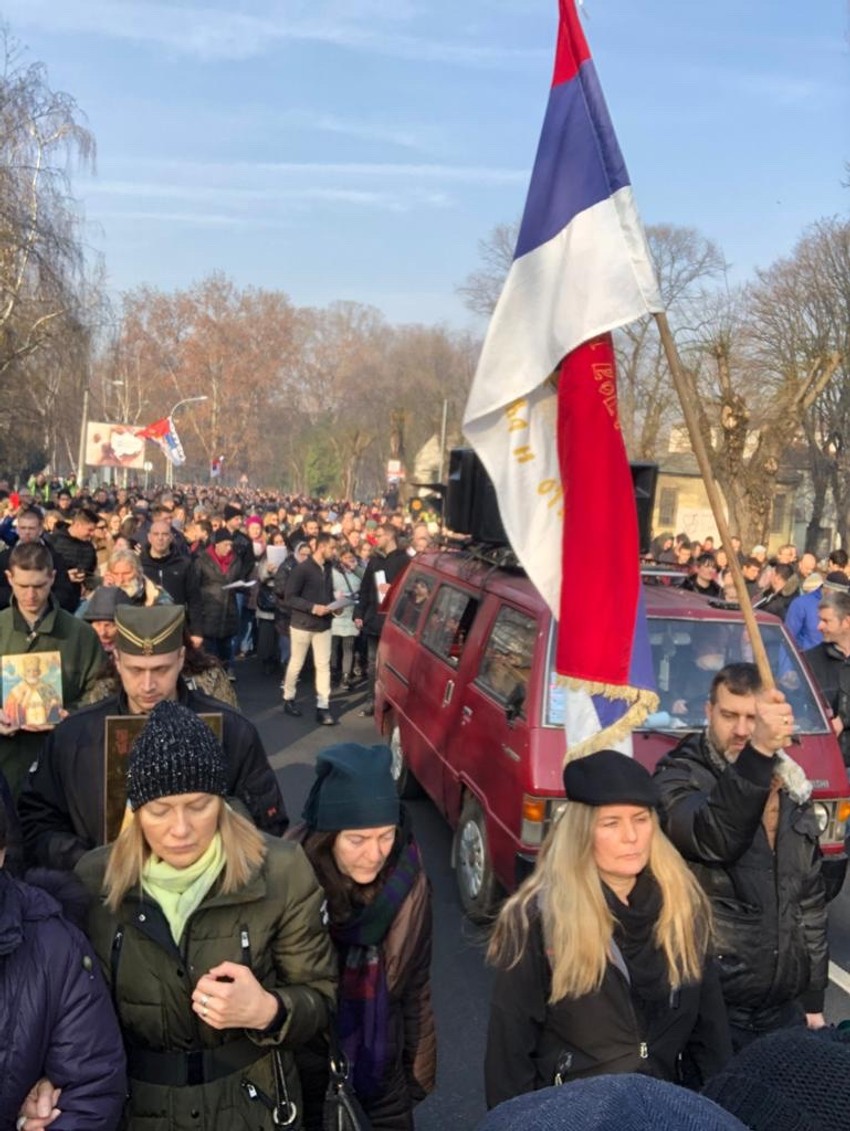 Litija u Beogradu - podrška verujućem narodu u Crnoj Gori