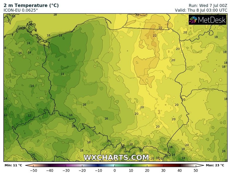 Na wschodzie pojawi się noc tropikalna