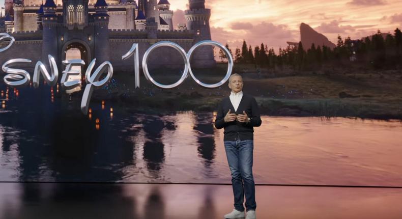 Disney CEO Bob Iger speaking at WWDC.Apple