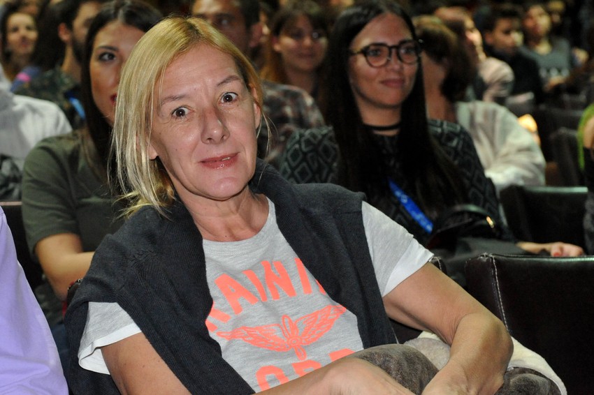 U publici: Olja Bećković pred početak predstave u sali "Prokleta avlija"