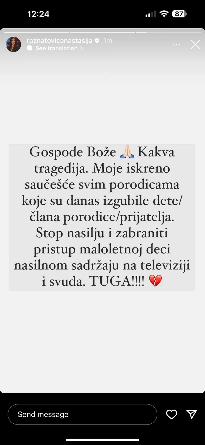 Poznati slomljeni zbog tragedije u osnovnoj školi