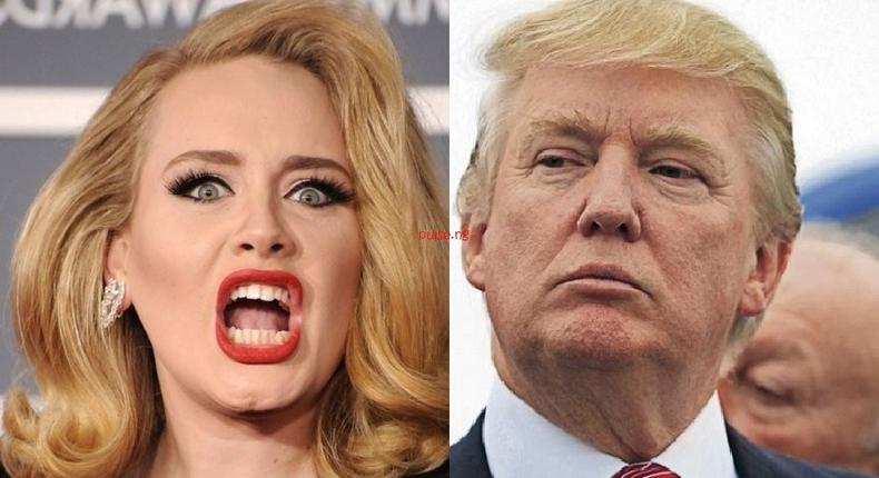 Adele warns Donald Trump