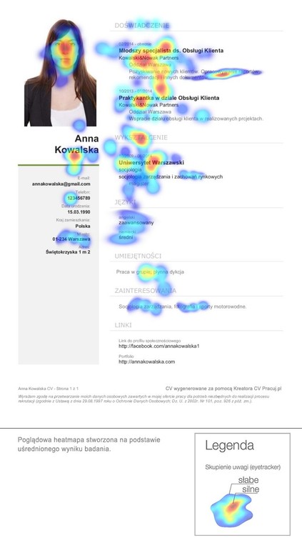 Heatmapa CV, czyli na co zwraca uwagę oko rekrutera