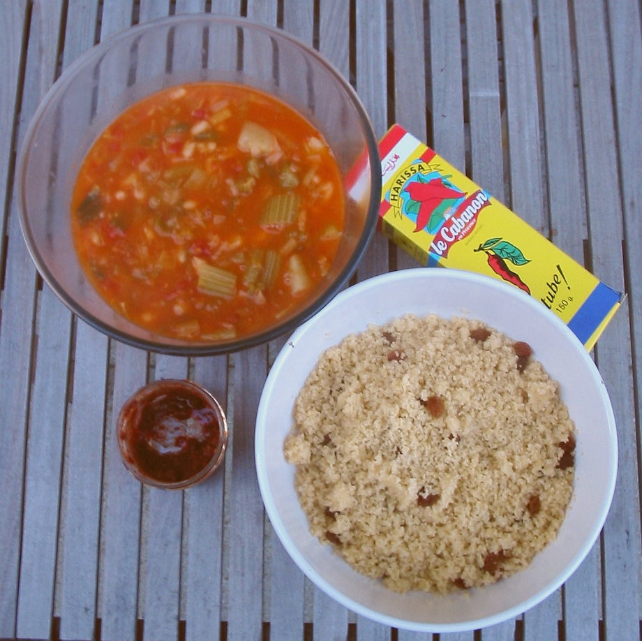 Couscous with a Harissa sauce