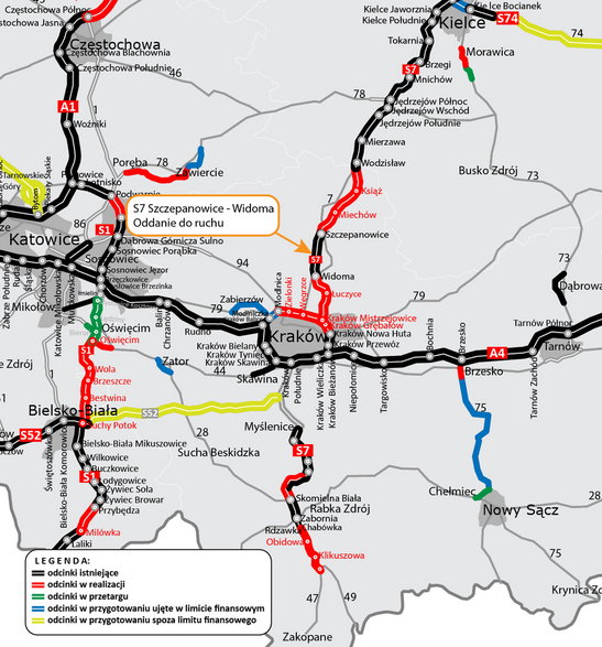 Plan budowy drogi ekspresowej S7