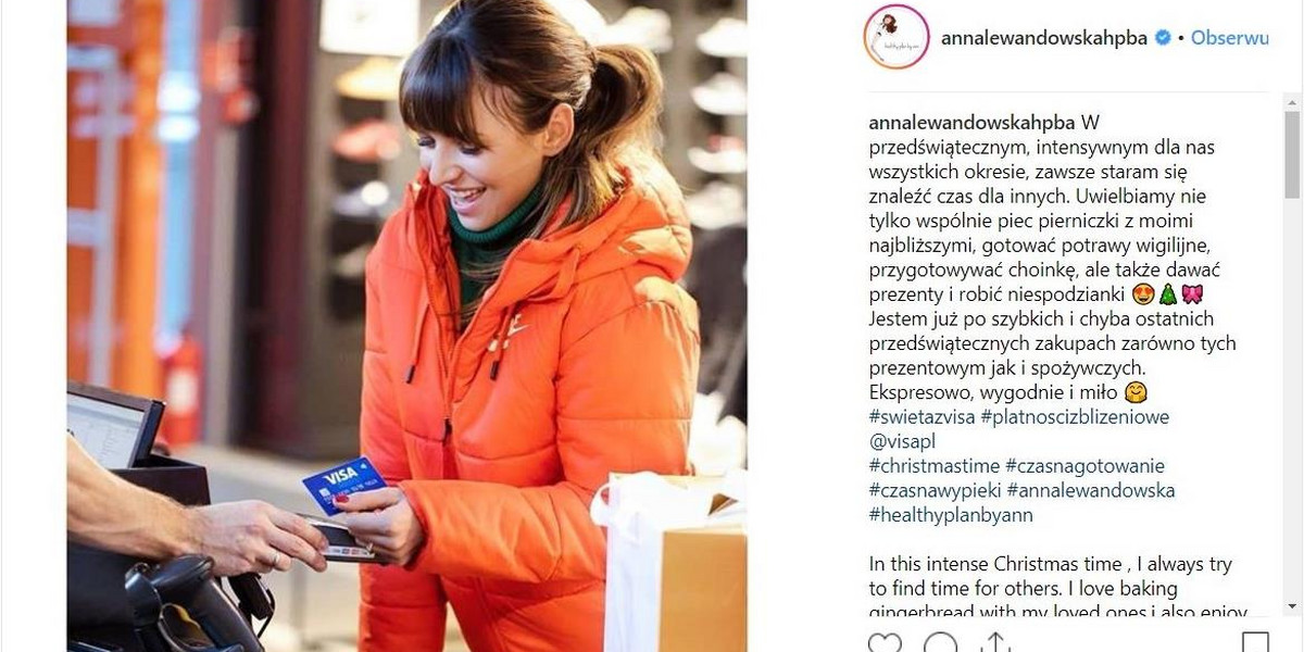 Instagram Anny Lewandowskiej
