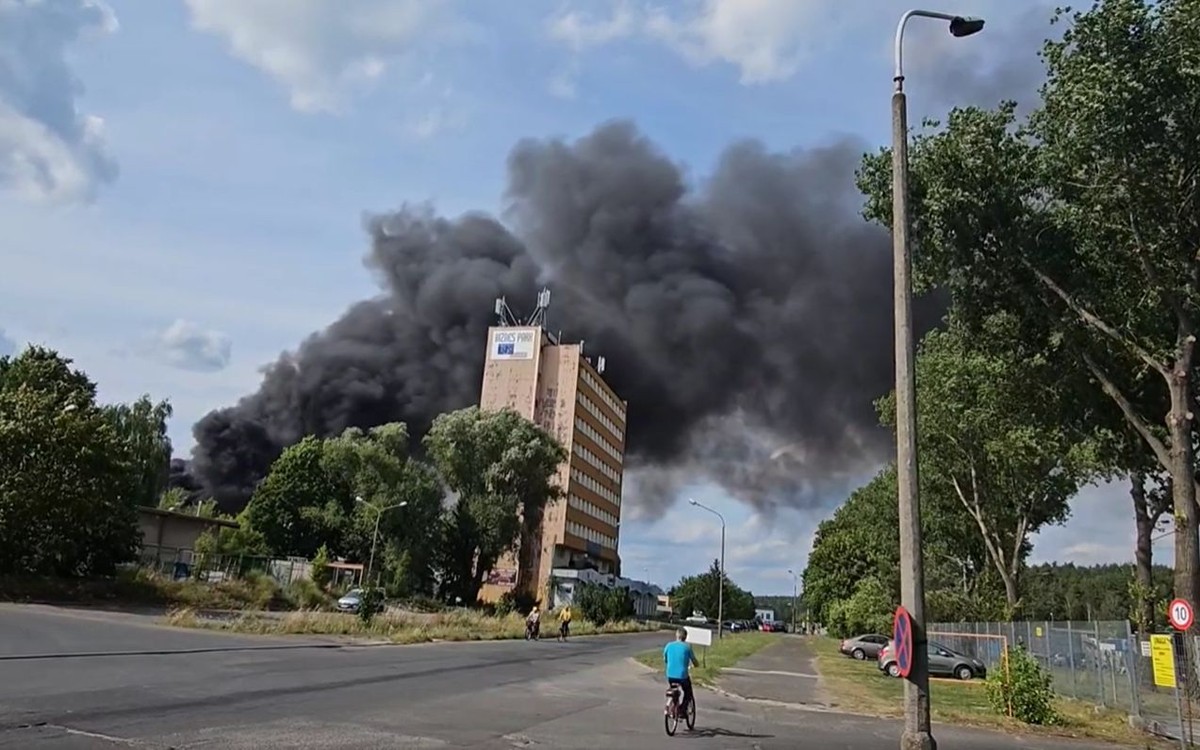Pożar nielegalnych odpadów w Przylepie