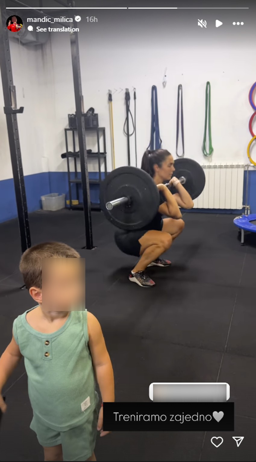 Trudna Milica Mandić trenira u teretani