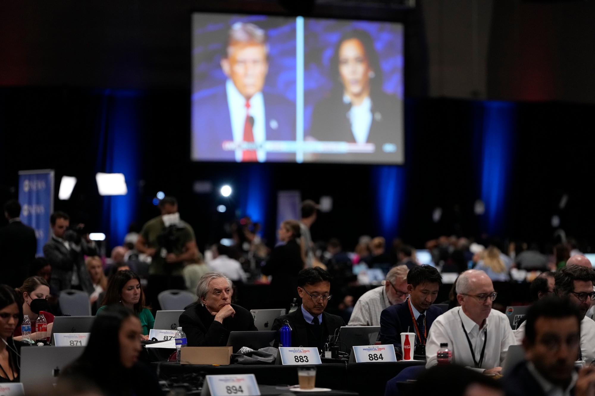 Donald Trump a Kamala Harris.