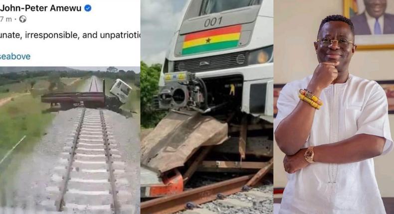 Train accident photo posted on my social media pages is a photoshop - Peter Amewu