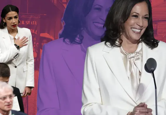 Kamala Harris w białym garniturze. Co oznacza? Zakładały go już Clinton i AOC