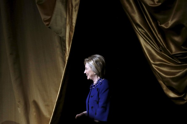 U.S. Democratic presidential candidate Hillary Clinton takes the stage for remarks at the Hillary Vi