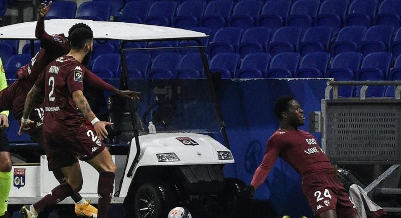 Aaron Leya Iseka's decisive goal for Metz at Lyon with his third of the Ligue 1 season