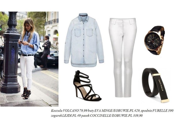 STYLIZACJE z białymi spodniami