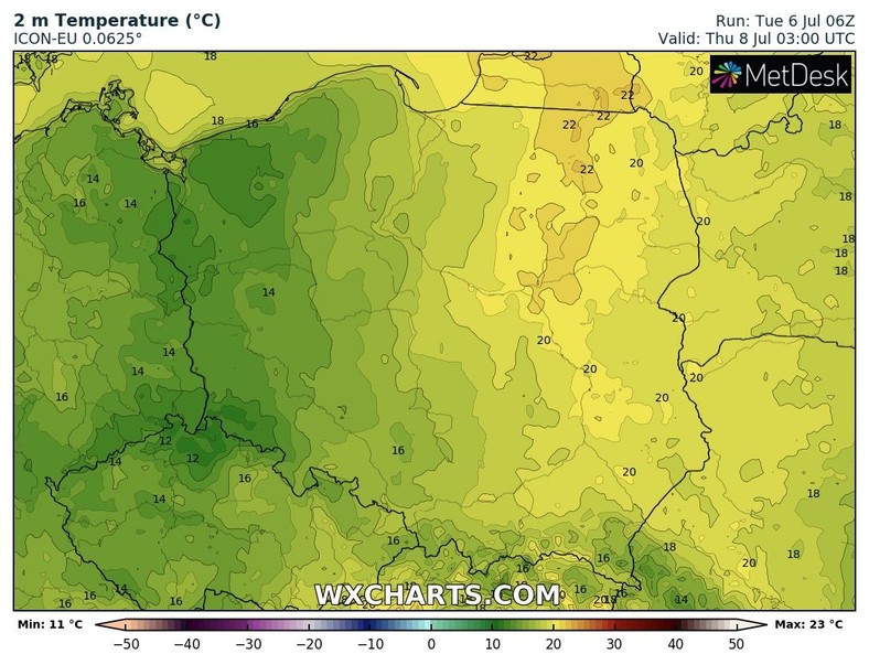 Na północnym wschodzie będziemy mieli do czynienia z nocą tropikalną