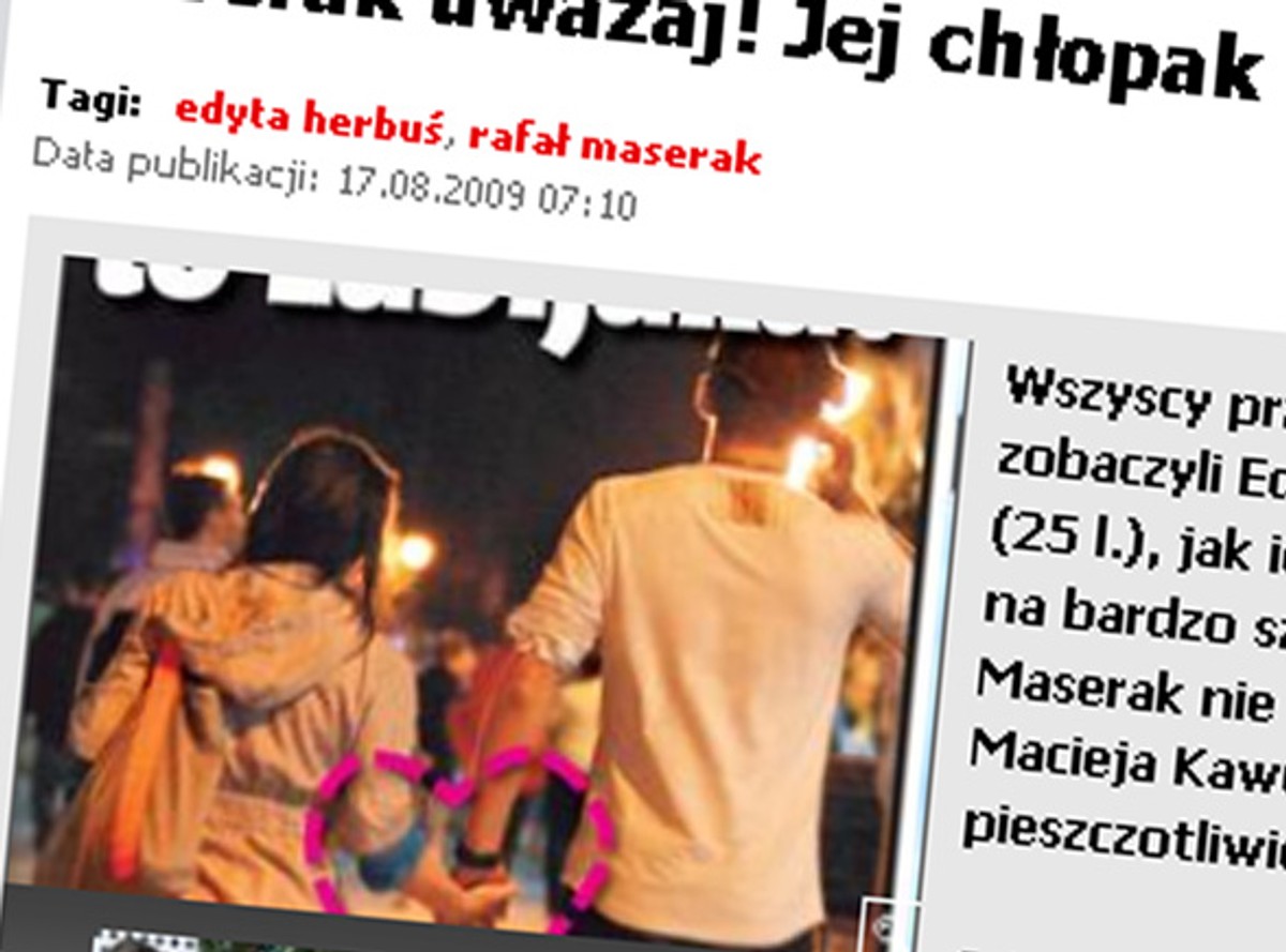 Maserak chodzi z Herbuś za rękę. Nie boi się?