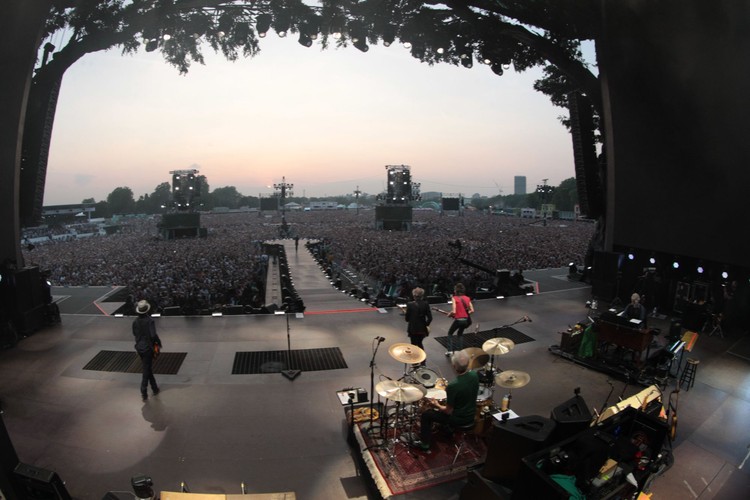 The Rolling Stones podczas koncertu w Hyde Parku
