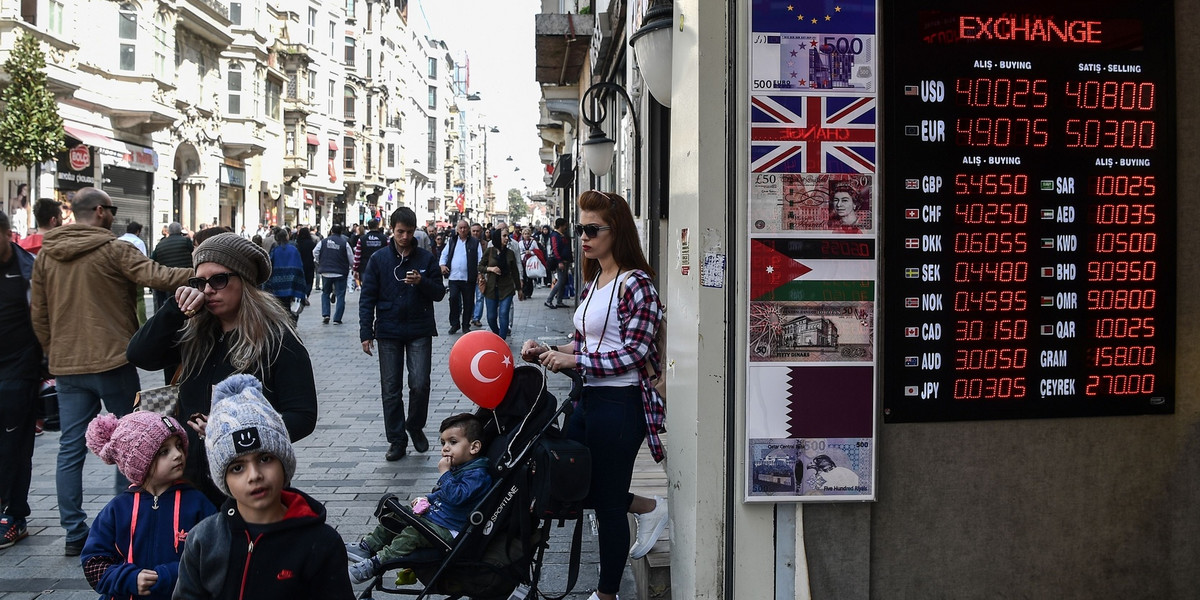 Turecka waluta szoruje po dnie