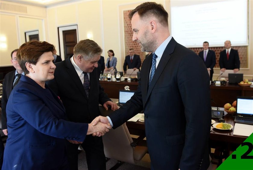 Beata Szydło i Dawid Jackiewicz