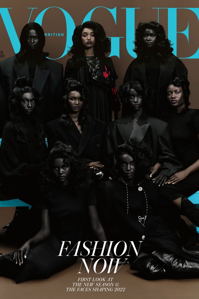 Vogue's black face cover [Britishvogue]