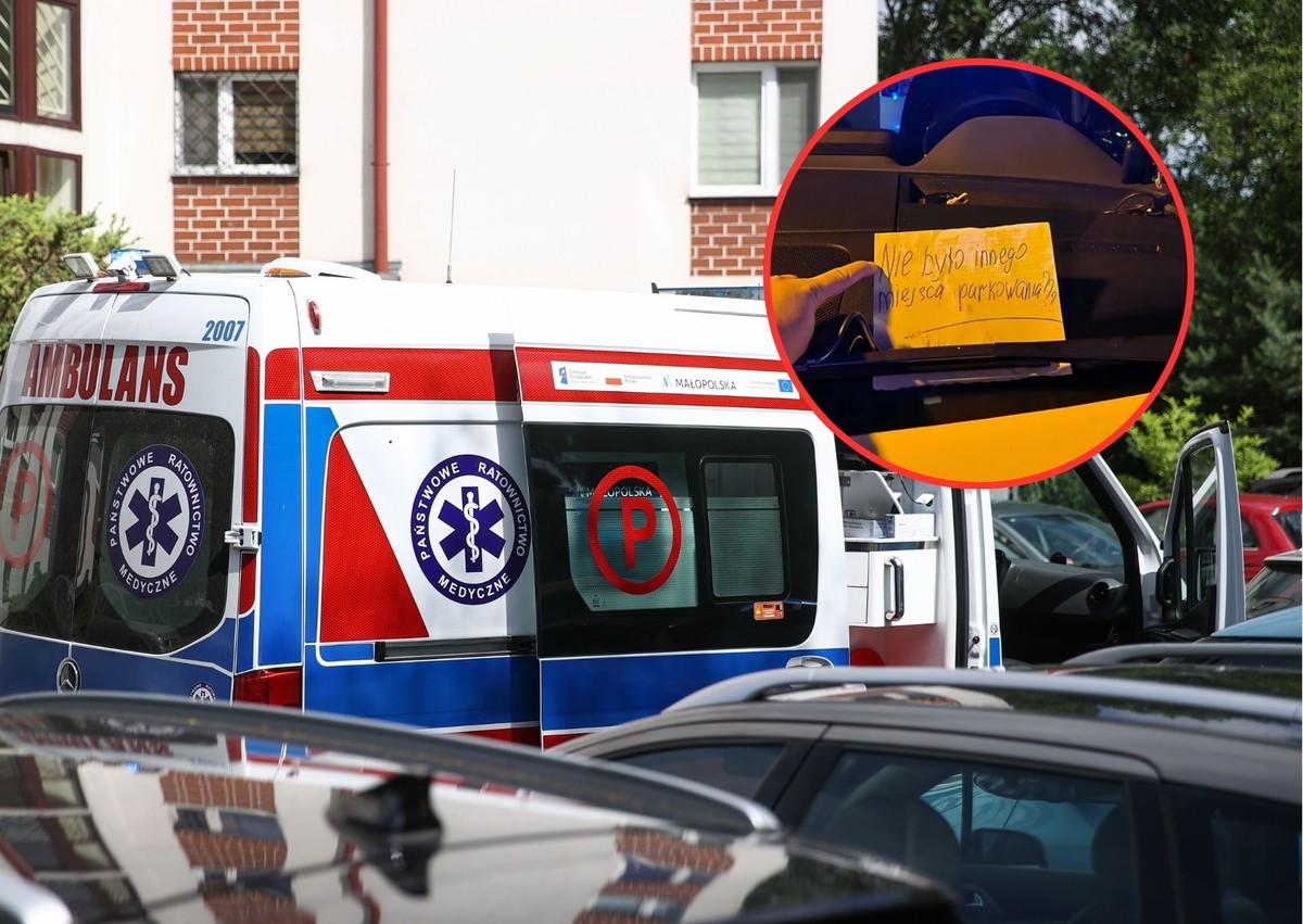 Karetka stanęła pod blokiem. Ratowników przywitała absurdalna kartka