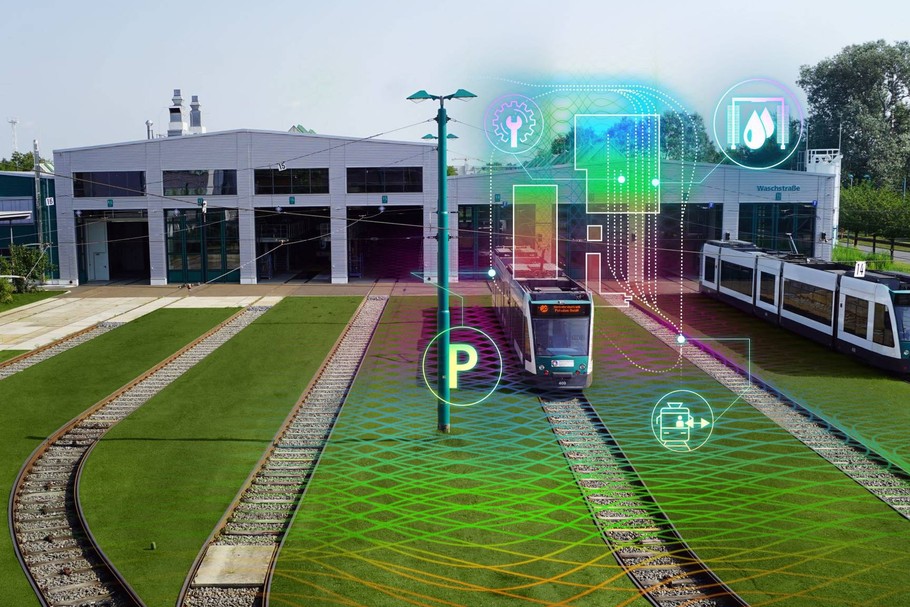 Cyfrowa zajezdnia Siemens Mobility w Poczdamie (wizualizacja)