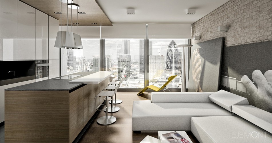 Nowoczesny apartament dla singla - projekt Ejsmont