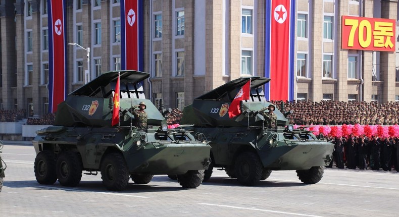 Two Bulsae-4s at a military parade in North Korea.Oryx/Open Source