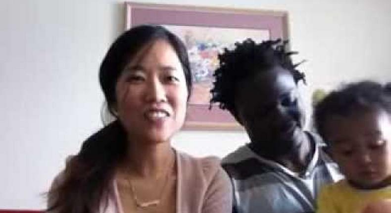 Interracial Chinese and Black Family (Used for descriptive purposes only)