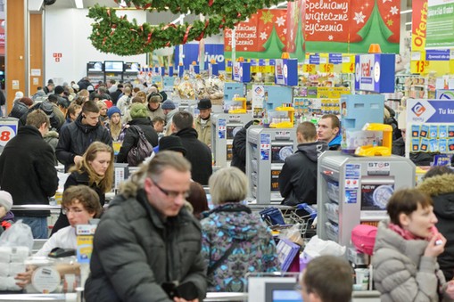 Przedświąteczne zakupy Boże Narodzenie sklep