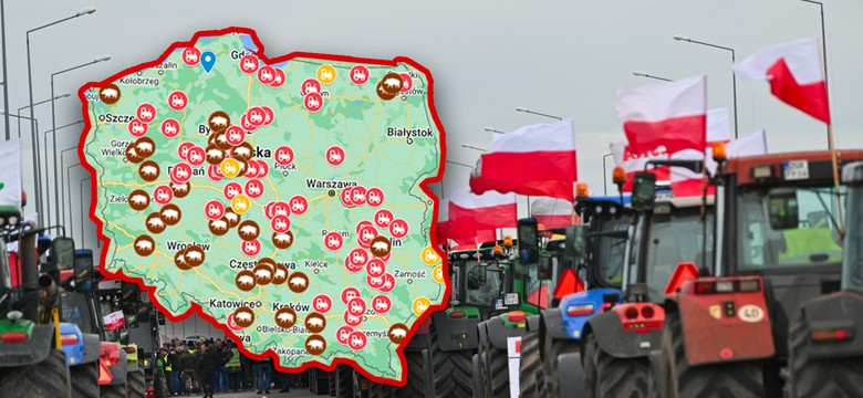 Dziś protest rolników na ostro! Gdzie drogi będą zablokowane? MAPA i objazdy