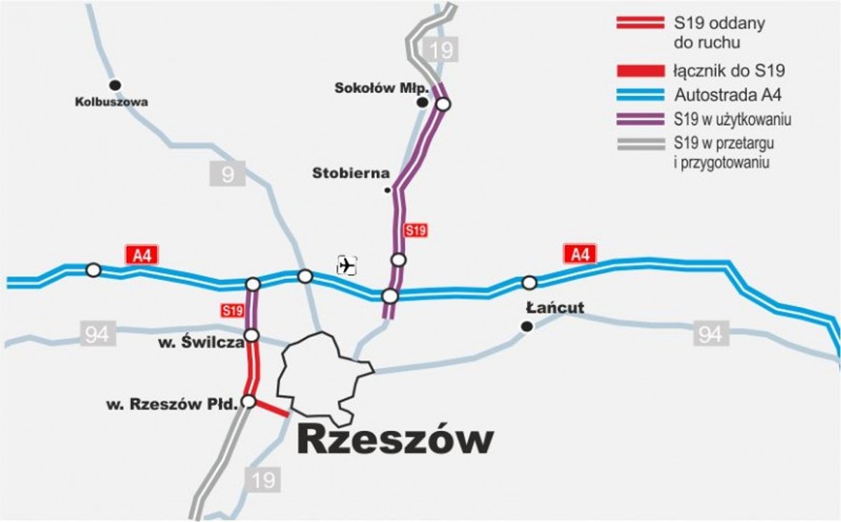 Odcinek drogi ekspresowej S19. Źródło: GDDKiA