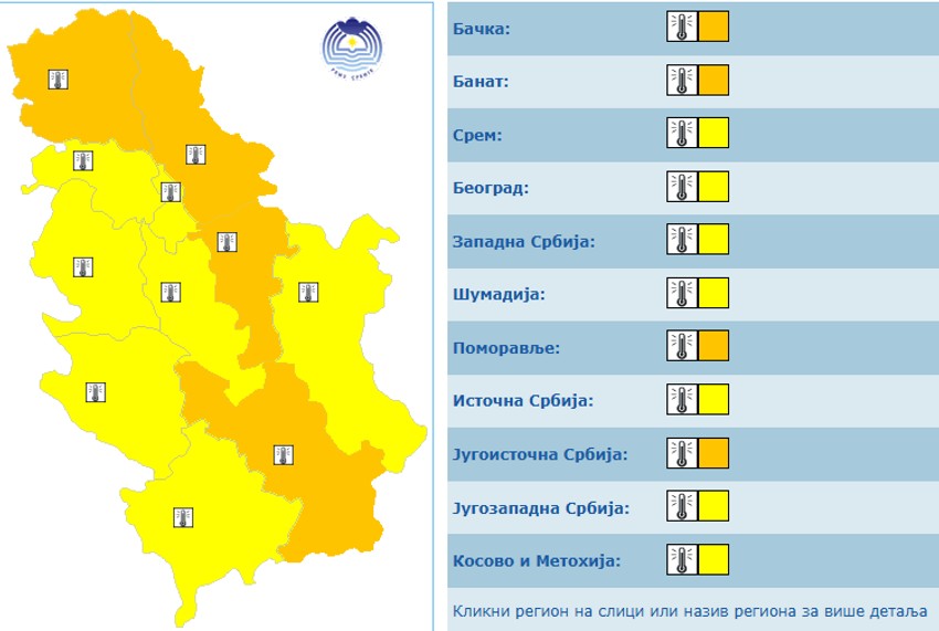Meteoalarm za danas